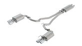 Touring ECE-Approved Active Cat-Back Exhaust (Polished Tips) for Mustang 5.0L GT 2018-23 | #1014045 | Borla