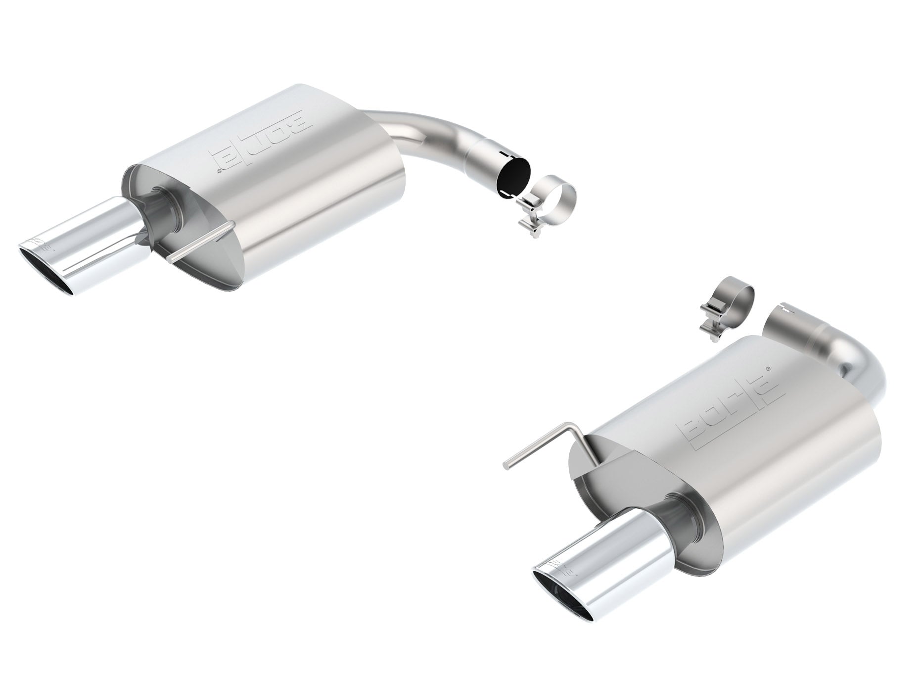 BORLA 'S-Type' Axle-back Exhaust (Polished) for Mustang 5.0L GT 2015-17 | #11887 - Available from NEMESISUK.COM