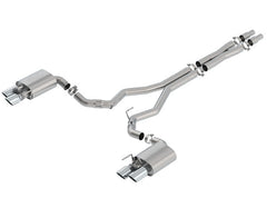 Cat-Back ATAK Exhaust (Chrome Tips) for Mustang 5.0L GT 2018-23 | #140743 | Borla - Available from NEMESISUK.COM