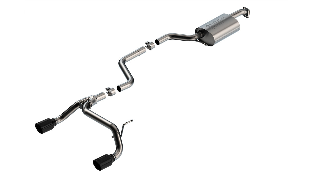 Cat-Back S-Type Exhaust for Suzuki Jimny 1.5L 2018-23 (Black Chrome Tips) | #140923BC | Borla - Available from NEMESISUK.COM