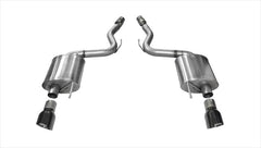 Axle-Back Touring Exhaust (Black Tips) for Mustang 5.0L GT 2015-17 | #14329BLK | Corsa Performance
