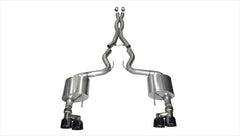 Corsa Xtreme Quad Tipped Cat-Back Exhaust (Black Tips) for Mustang GT 5.0L 2015-17 | #14335BLK - Available from NEMESISUK.COM