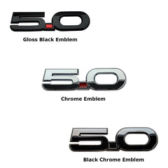 Ford 5.0 Wing Emblem Pair (Black Chrome) for Mustang GT 2015-22 | #EM000550BCX2 - Available from NEMESISUK.COM