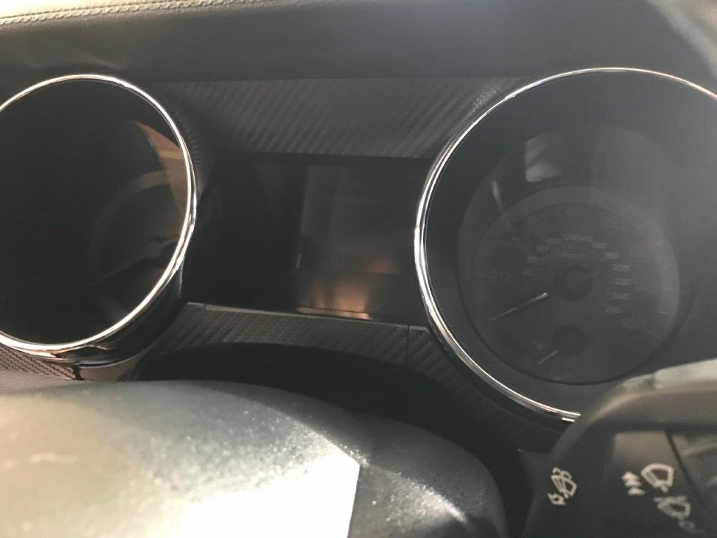 Dash Overlay Vinyl Kit (Black Carbon Fibre) for Mustang 2015-23 | #15FM_DOK_CF - Available from NEMESISUK.COM