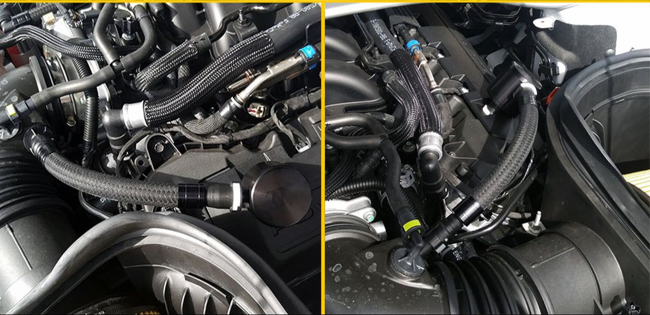 UPR Oil Separator Clean Side Separator (Black) for Mustang GT350 GT 2016-20 | #5043-156-1 - Available from NEMESISUK.COM