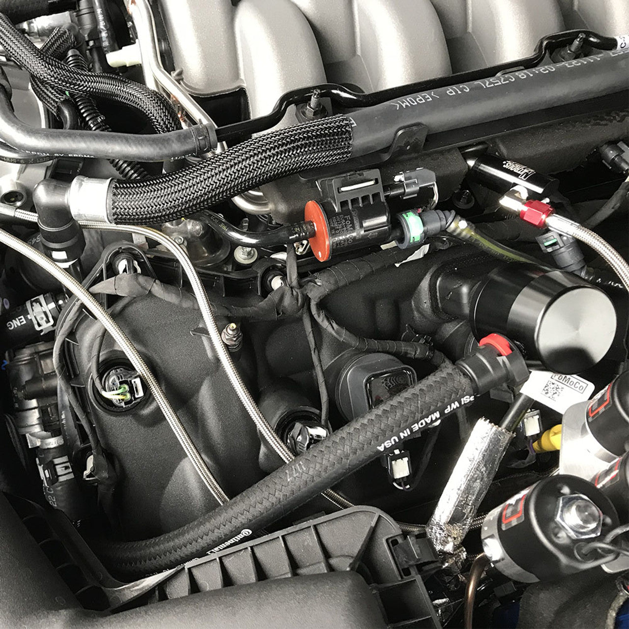 UPR Clean Side Separator Short Single Valve Oil Catch Can (Black) for Mustang 2018-23 - Available from NEMESISUK.COM