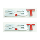 Ford 2.3T Wing Emblem (Pair) (Chrome/Red) for Mustang EcoBoost 2015-22 | #3668-01 - Available from NEMESISUK.COM