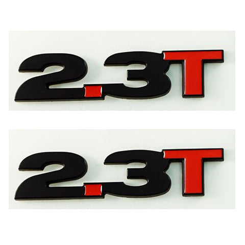 Ford 2.3T Wing Emblem (Pair) (Gloss Black/Red) for Mustang EcoBoost 2015-22 | #3668-05 - Available from NEMESISUK.COM