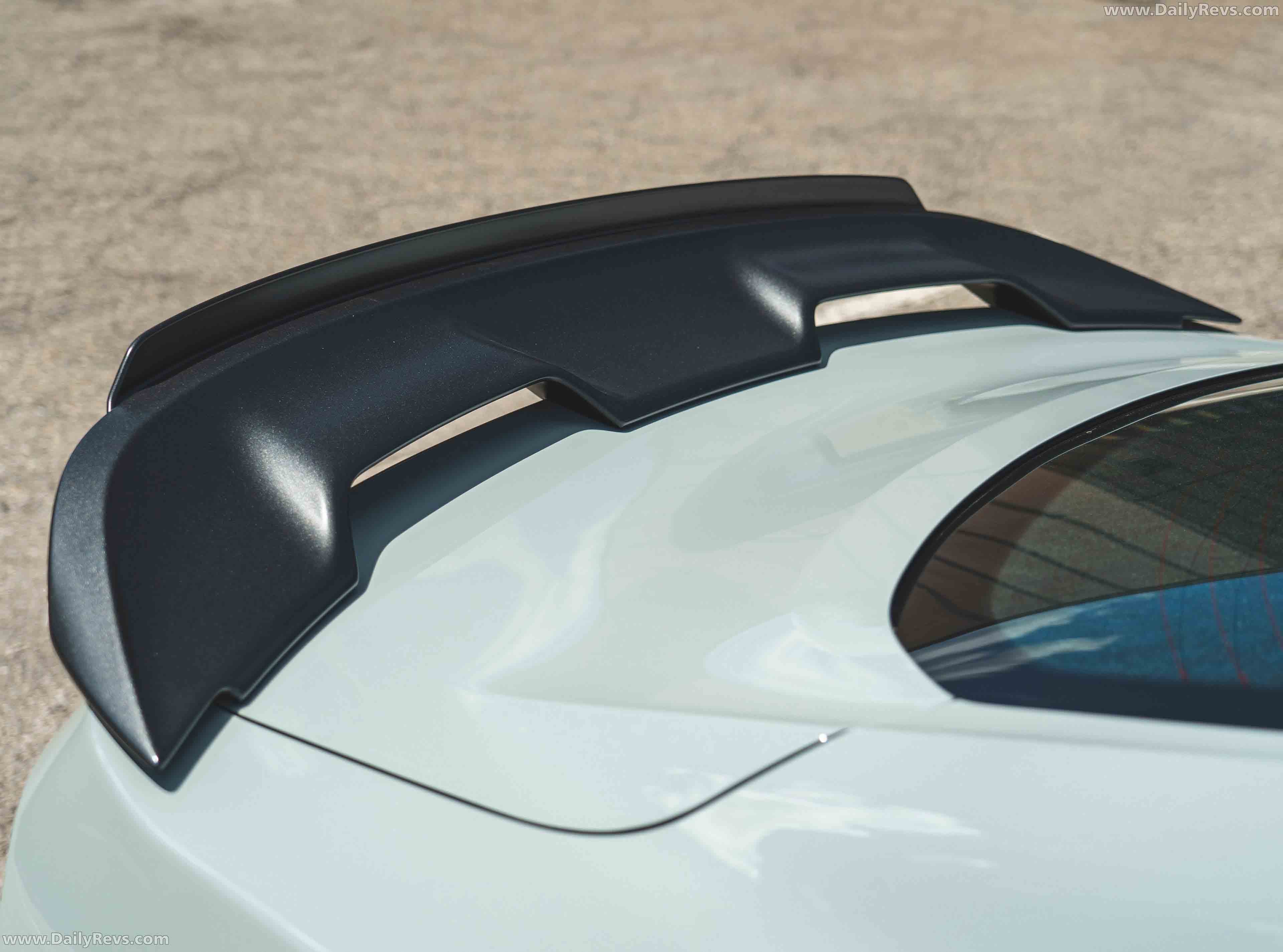 FORD Rear Spoiler w/ Gurney Flap for Mustang GT500 / MACH 1 2015-23 |  #M-16600-FP - Pre-Painted Matte Magnetic Metal (+£260)