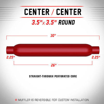 Universal Glass Pack Muffler 2.25" C/C Round 3.5" x 26" | Magnaflow #13145