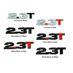 Ford 2.3T Wing Emblem (Pair) (Chrome/Black) for Mustang EcoBoost 2015-22 | #3668-02 - Available from NEMESISUK.COM