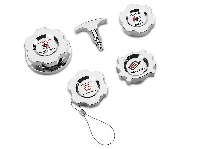 Underhood Dress-Up Kit (Chrome) for Mustang 5.0L GT 2018-23 | #393978-18 | Modern Billet - Available from NEMESISUK.COM