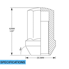 Coyote Wheel Accessories Black Wheel Nut Kit for Mustang 2015-22 | #53K548BLK - Available from NEMESISUK.COM