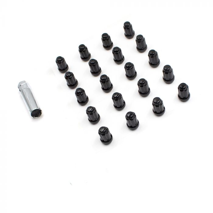 Coyote Wheel Accessories Black 1.5" Spline Wheel Nut Kit for Mustang 2015-22 | #63K548SBLK - Available from NEMESISUK.COM