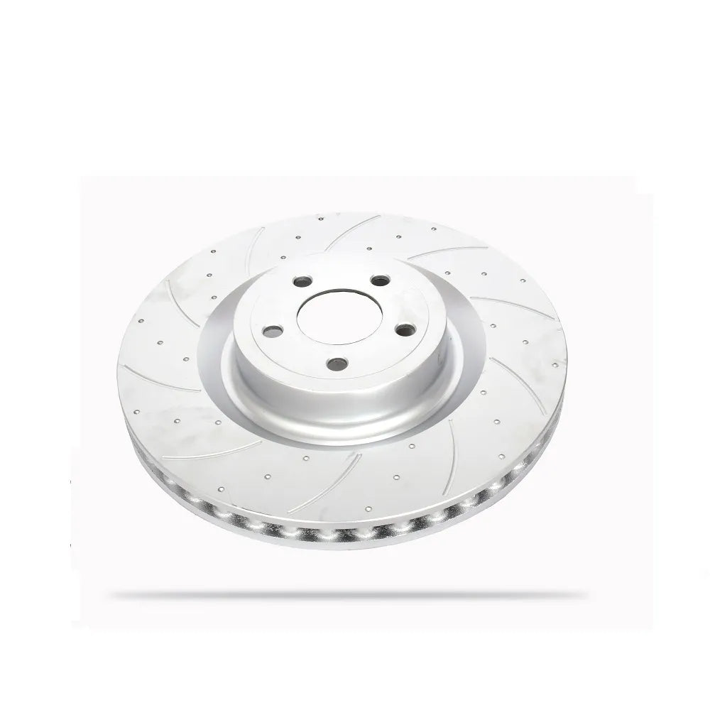 Slotted & Dimpled Discs & SportsRyder Pads Front Kit for Mustang 2015-23 | #6720121+6560087SGL/R | Pedders - Available from NEMESISUK.COM