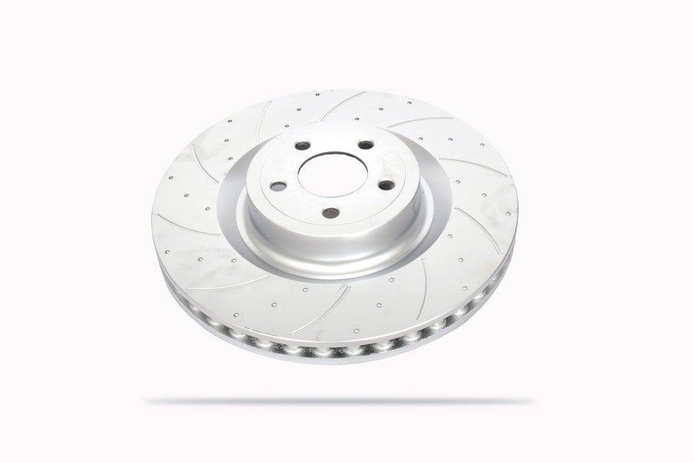 Slotted & Dimpled Front Discs for Mustang 2015-23 | #6560087SGL/R | Pedders - Available from NEMESISUK.COM