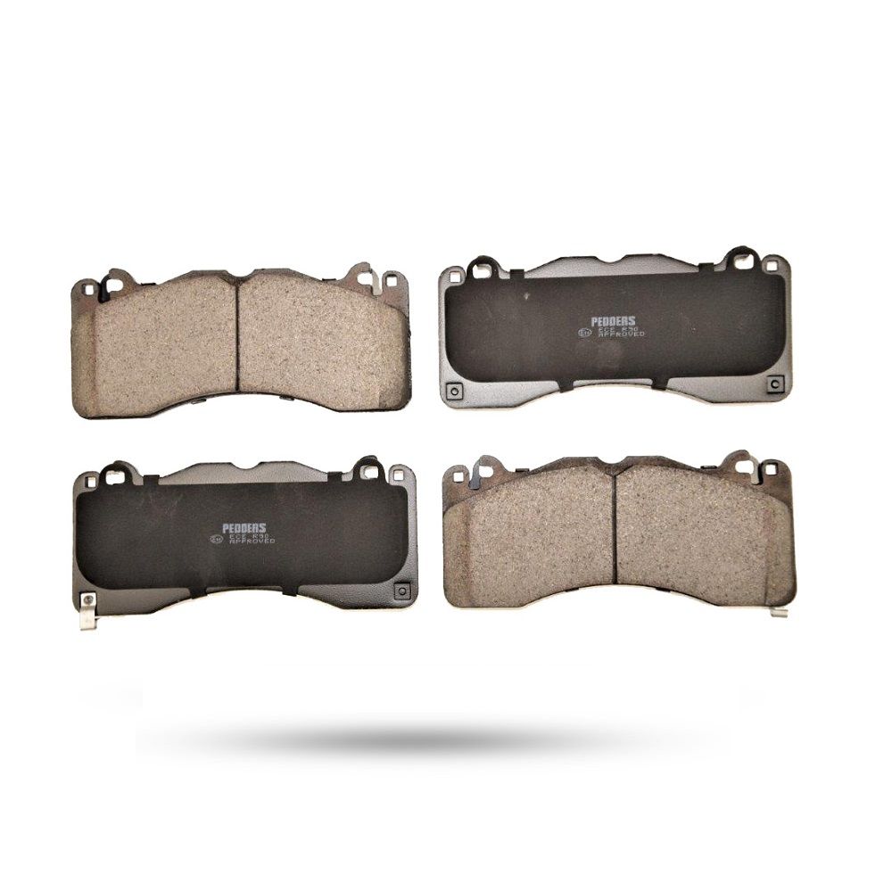 Slotted & Dimpled Discs & SportsRyder Pads Front Kit for Mustang 2015-23 | #6720121+6560087SGL/R | Pedders - Available from NEMESISUK.COM