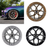 Aero 5 Wheel Kits (Set of 4 in Square/Staggered Combo) for Mustang 2005-23 & 2024+ | RTR - Available from NEMESISUK.COM