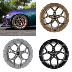 Aero 5 Wheel Kits (Set of 4 in Square/Staggered Combo) for Mustang 2005-23 & 2024+ | RTR - Available from NEMESISUK.COM
