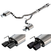 ATAK Cat-Back Exhaust Chrome/Black/Carbon Tips For Mustang GT 2024+ | #140963 | Borla