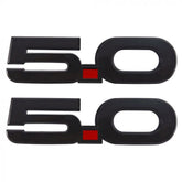 Ford 5.0 Wing Emblem Pair (Matte Black) for Mustang GT 2015-22 | #EM000550MX2 - Available from NEMESISUK.COM