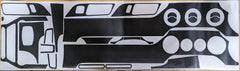 Dash Overlay Vinyl Kit (Black Carbon Fibre) for Mustang 2015-23 | #15FM_DOK_CF - Available from NEMESISUK.COM