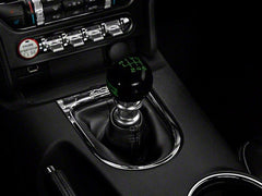 Shift Knob (Black/Green) for Mustang 2015-23 & 2024+ | #389555 | RTR