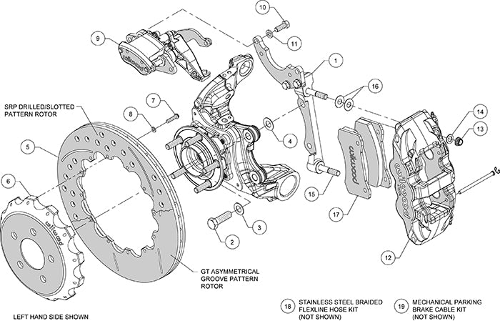 AERO4 / MC4 Rear Brake Upgrade Kit For Mustang 2015-23 | #140-13888 | Wilwood - Available from NEMESISUK.COM