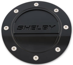 Fuel Door (Black, feat. Shelby logo) for Mustang 2015-23 | #FS3Z-6640526-SA | Drake Muscle Cars