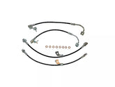 Stainless Steel Brake Line Kit Clear / Black for Mustang GT and EcoBoost (Without Magneride) 2015-23 | #22560 | J&M