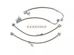 Stainless Steel Brake Line Kit Clear / Black for Mustang GT and EcoBoost (Without Magneride) 2015-23 | #22560 | J&M