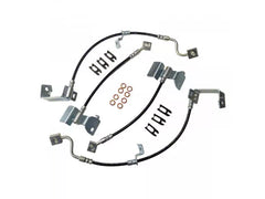 Stainless Steel Brake Line Kit Clear / Black for Mustang GT500 2013-14 | #22535 | J&M