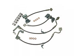 Stainless Steel Brake Line Kit Clear / Black for Mustang GT500 2013-14 | #22535 | J&M