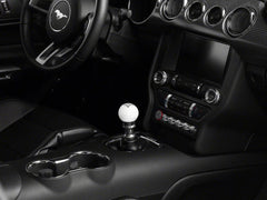 Retro Style 6-Speed Shift Knob (White) for Mustang 2015-23 | #387422-MB | Modern Billet - Available from NEMESISUK.COM