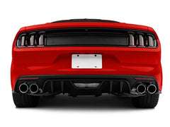 Quad Exhaust Rear Diffuser (Textured Black) for Mustang 2015-17 | MP Concepts | #MU15-18GT-DF-QUAD