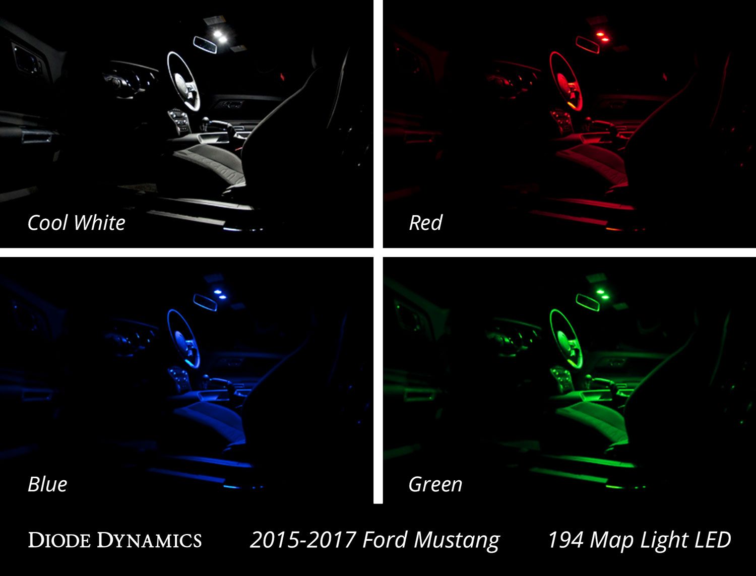 Interior LED Conversion Kit for Mustang 2015-17 | #D0221-DD0280 | Diode Dynamics - Available from NEMESISUK.COM