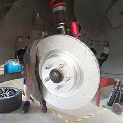 Slotted & Dimpled Front Discs for Mustang 2015-23 | #6560087SGL/R | Pedders - Available from NEMESISUK.COM