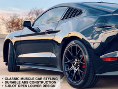 Vintage Quarter Window Louvres (Gloss Black) for Mustang 2015-23 | #403361 | SpeedForm - Available from NEMESISUK.COM