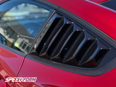 Vintage Quarter Window Louvres (Gloss Black) for Mustang 2015-23 | #403361 | SpeedForm - Available from NEMESISUK.COM