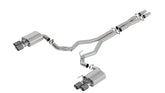 Cat-Back ATAK Exhaust (Carbon Tips) for Mustang 5.0L GT 2018-23 | #140743CF | Borla - Available from NEMESISUK.COM