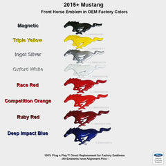 Ford Front Pony Emblem (Pre-painted) for Mustang 2015-22 | #EM0005RHF - Available from NEMESISUK.COM