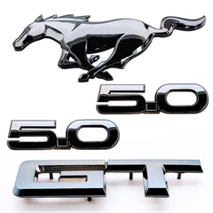 Ford GT Rear Emblem (Black Chrome) for Mustang GT 2015-22 | #EM0005GTBC - Available from NEMESISUK.COM