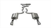 Sport Cat-Back Exhaust (Polished Tips) for Mustang 2.3L EcoBoost 2015-22 | #14343 | Corsa Performance - Available from NEMESISUK.COM