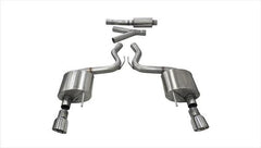 Sport Cat-Back Exhaust (Polished Tips) for Mustang 2.3L EcoBoost 2015-22 | #14343 | Corsa Performance - Available from NEMESISUK.COM
