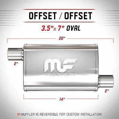Universal Muffler/Silencer 2" ID/OD Offset, Round 4" x 14" | Magnaflow #11134