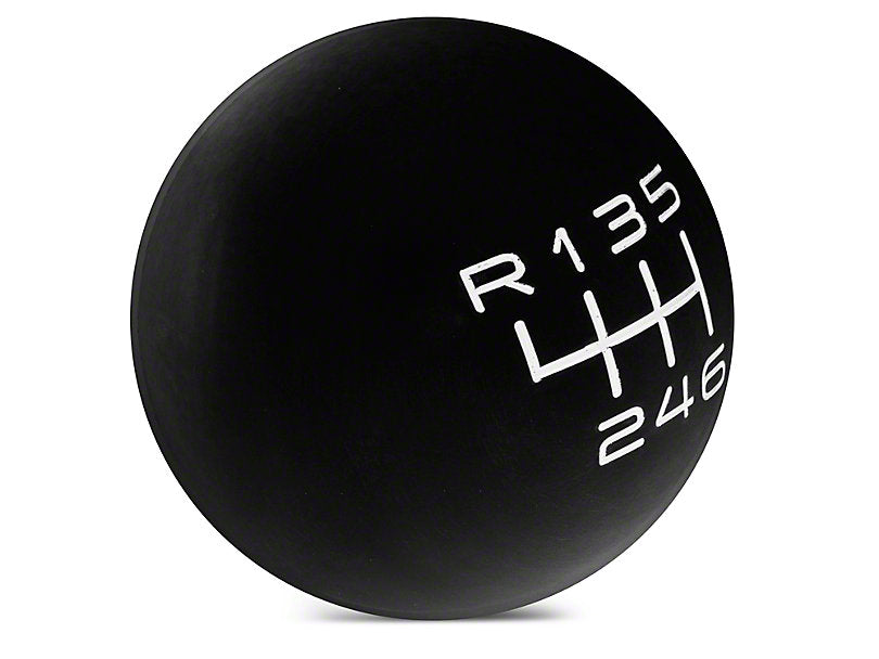 Retro Style 6-Speed Shift Knob (Black) for Mustang 2015-23 | #387421-MB | Modern Billet - Available from NEMESISUK.COM