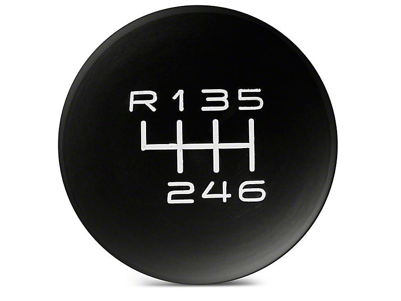 Retro Style 6-Speed Shift Knob (Black) for Mustang 2015-23 | #387421-MB | Modern Billet - Available from NEMESISUK.COM
