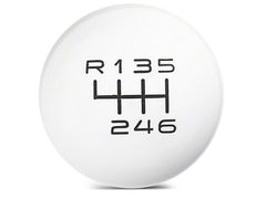 Retro Style 6-Speed Shift Knob (White) for Mustang 2015-23 | #387422-MB | Modern Billet - Available from NEMESISUK.COM