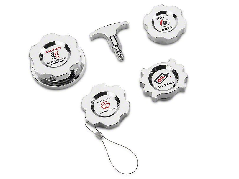 Underhood Dress-Up Kit (Chrome) for Mustang 5.0L GT 2015-17 | #393978 | Modern Billet - Available from NEMESISUK.COM