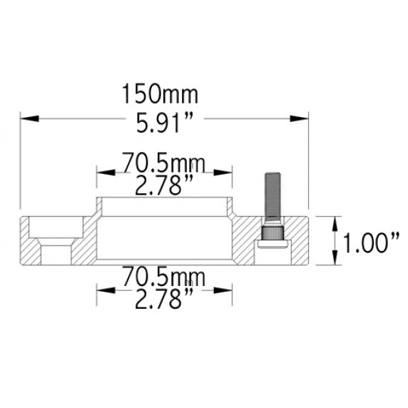 Hubcentric Wheel Spacers 1in/25mm (Pair) for Mustang 2015-23 | #5450-5450-A14 | Coyote Accessories